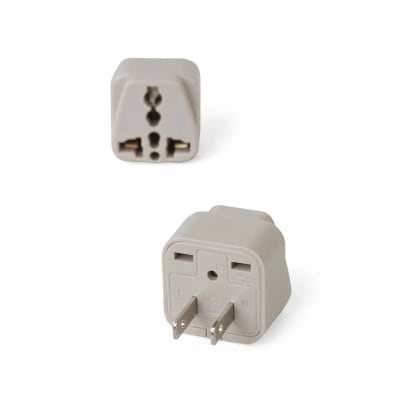 ADAPTADOR UNIVERSAL ESPIGA PLANA PVC 10A 250V BEIGE WONPRO