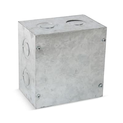CAJA DE PASE METALICA 6X6X4'' PLATA 1.5MM JORMEN