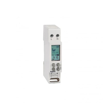 INTERRUPTOR HORARIO DIGITAL DIARIO/SEMANAL 16A 220V 60HZ 1NA 1 MODULO 3710 LEGRAND