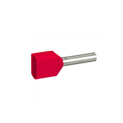 TERMINAL DOBLE AISLADO 2X18AWG (2X1MM2) ROJO X100UND 37688 LEGRAND