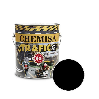 PINTURA TRAFICO CAUCHO CLORADO NEGRO MATE 1 GAL CHEMISA