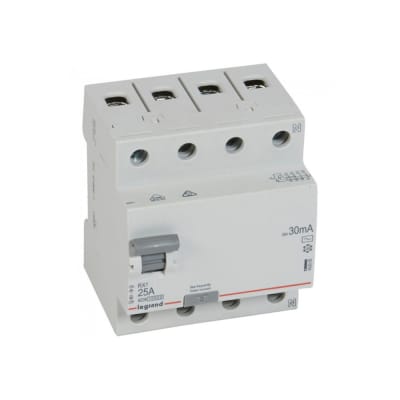 INTERRUPTOR DIFERENCIAL 4X25A 30MA 230V RX3 TIPO AC 402062 LEGRAND