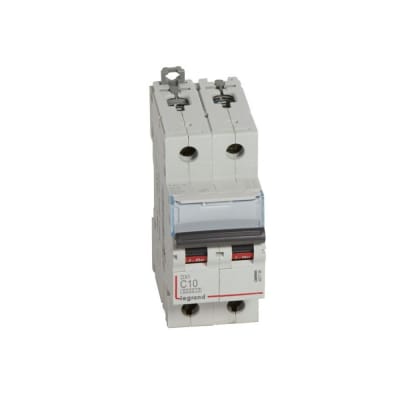 INTERRUPTOR TERMOMAGNETICO 2X10A 10KA 230/400V TIPO C DIN 407798 LEGRAND