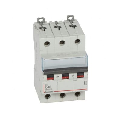 INTERRUPTOR TERMOMAGNETICO 3X40A 10KA 230/400V TIPO C DIN 407863 LEGRAND
