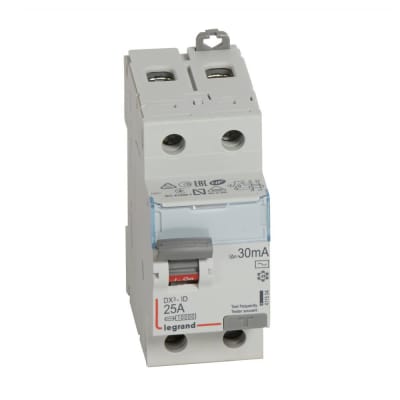 INTERRUPTOR DIFERENCIAL 2X25A 30MA 230V 2 MODULOS DIN 411504 LEGRAND