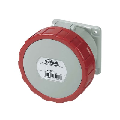 TOMACORRIENTE P/EMPOTRAR RECTO 3X32A+T 415V IP67 6H OPTIMA 428.3266 SCAME