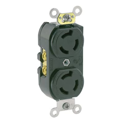 TOMA DOBLE EMPOTRAR 2X15A 250V L6 C/SEGURO LEVITON