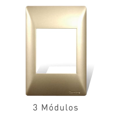 PLACA CHAMPAGNE (SIGLO XXII) 3 MODULOS CAMBRE