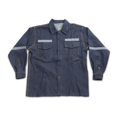 CAMISA DENIM 100% ALGODON CON CINTA REFLECTIVA - TALLA MEDIUM WERKEN