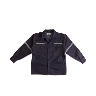 CAMISA DENIM 100% ALGODON CON CINTA REFLECTIVA - TALLA LARGE WERKEN