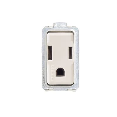 TOMACORRIENTE SIMPLE 2X15A+T 220V 1 MODULO DE RESINA MAGIC 5028 BTICINO