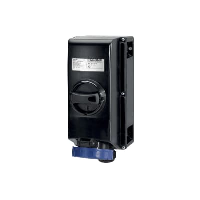TOMACORRIENTE P/ADOSAR C/ENCLAVAMIENTO 2X16A+T 250V IP66 6H ZONA 121 504.1683 SCAME