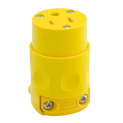 CONECTOR AEREO 15A 125V L/T PVC AMARILLO LEVITON