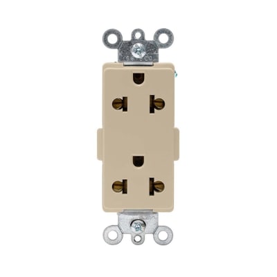 TOMACORRIENTE UNIVERSAL DOBLE 2X15A+T 250V MARFIL DECORA 5835-I LEVITON