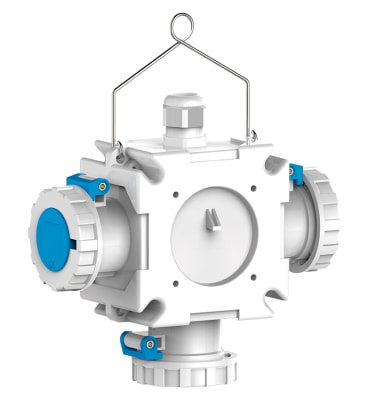 TOMA TRIPLE AEREA 16A 2P+T 250V AZUL 6H IP67 BLS-5402566 BALS