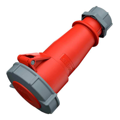 TOMA AEREO 32AMP 3P+T 415V ROJO 6H IP67 MENNEKES