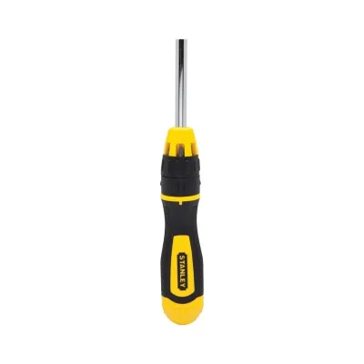 DESTORNILLADOR RATCHET MODELO 62574 CROMADO AMARILLO CON 20 PUNTAS STANLEY