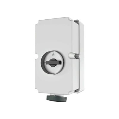 TOMA VISIBLE 125AMP 3P+T 500V C/INTERRUP. POR ENCLAVAM. MECA?NICO NEGRO 7H IP67 XCONTACT MENNEKES