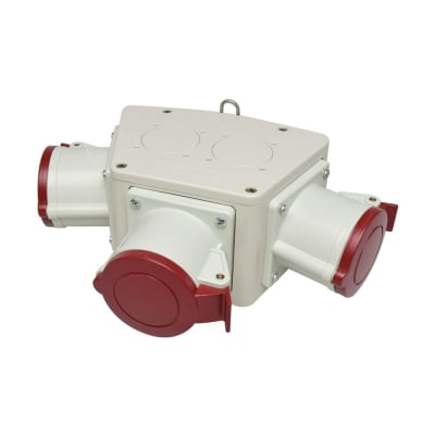 ADAPTADOR MULTIPLE OUT 3 TOMACORRIENTES 3X32A+T 415V IP44 6H 603.3005-058 SCAME