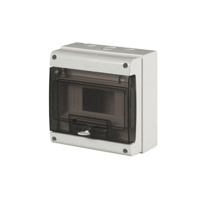 TABLERO P/ADOSAR DE TERMOPLÁSTICO 8 DIN 190X184X106MM CON PUERTA 672.2008 SCAME