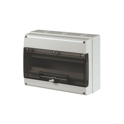 TABLERO P/ADOSAR DE TERMOPLASTICO 16 DIN 250X328X140MM CON PUERTA 672.2016 SCAME