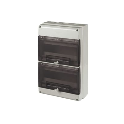 TABLERO P/ADOSAR DE TERMOPLÁSTICO 24 DIN 400X256X140MM CON PUERTA 672.4024 SCAME