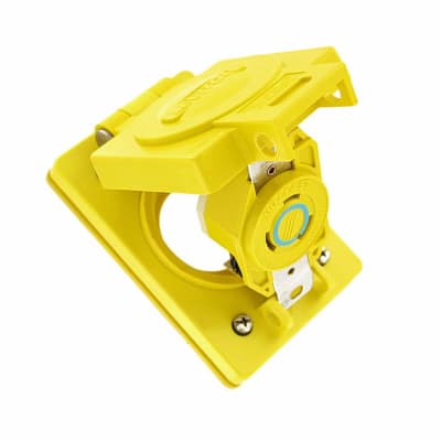 PLACA HERMETICA P/TOMACORRIENTE 2X20A 250V L6 P/CORROSION C/SEGURO LEVITON