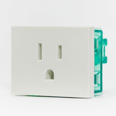 TOMA AMERICANO L/T 15A 125V NEMA 5-15R BLANCO (2 MODULOS) CAMBRE