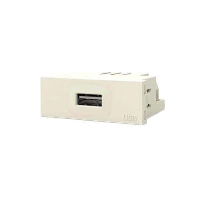 TOMACORRIENTE MODULO USB A 100-240VAC 5V 2.5A BLANCO CAMBRE