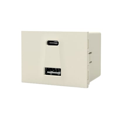 TOMACORRIENTE MODULO USB A+C 100-240VAC 5V 5A BLANCO CAMBRE