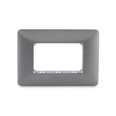 PLACA 3M RECTANGULAR ANTRACITA LIVING LIGHT BTICINO