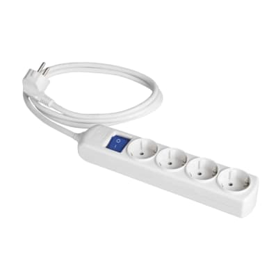 EXTENSION DE 4 TOMAS SCHUKO 2P+T 16A 230V C/CABLE DE 2 MTS SOLERA