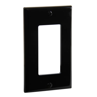 PLACA SIMPLE DECORA NYLON NEGRO LEVITON