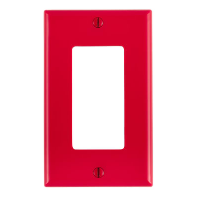 PLACA SIMPLE DECORA NYLON ROJO LEVITON