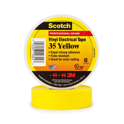 CINTA AISLANTE VINILICA SCOTCH 35 3/4''X20MTS AMARILLO 80610833966 3M