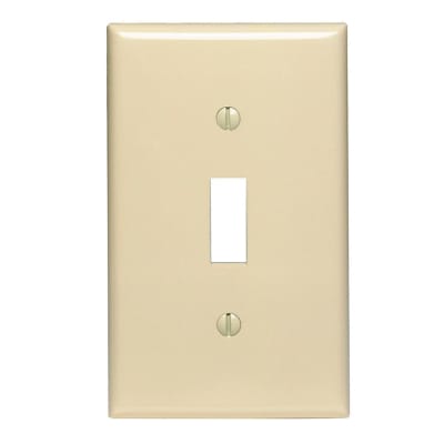 PLACA SIMPLE NYLON P/INTERRUPTOR MARFIL LEVITON