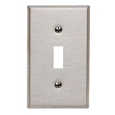 PLACA SIMPLE P/INTERRUPTOR DE ACERO LEVITON