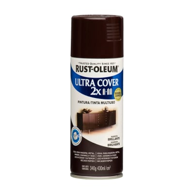 SPRAY BRILLANTE ACRILICO 340G MARRON ULTRA COVER