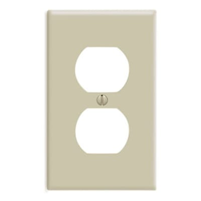 PLACA P/TOMACORRIENTE DOBLE BAQUELITA MARFIL LEVITON