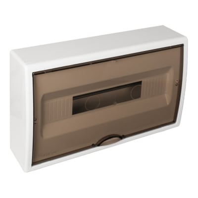 TABLERO ADOSADO TERMOPLASTICO. 18P. PUERTA FUME VERTICAL. 407X246X104MM SOLERA