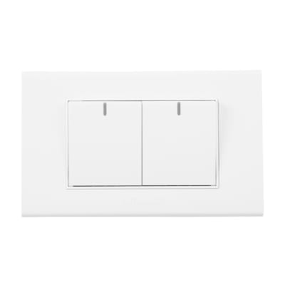 INTERRUPTOR DOBLE POLIURETANO CLASSIC BLANCO ORANGE