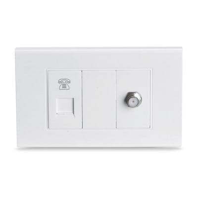 TOMA TELEFONICA + COAXIAL CLASSIC ORANGE