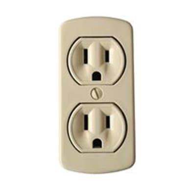 TOMA DOBLE VISIBLE 2X15A L/T 125V MARFIL LEVITON
