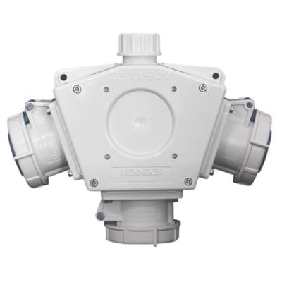 TOMA TRIPLE AEREO 16AMP 2P+T 250V AZUL 6H IP67 (DELTA BOX) MENNEKES