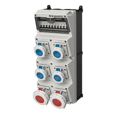 CAJA COMBINADA AMAXX IP67 2 TOMAS 3P+T 32A IP67 + 2 INTERRUPT.TERMO 3X32A + 4 TOMAS 2P+T 16A 230V IP67 + 4 INTERRUPT. TERMO 2X16A MENNEKES