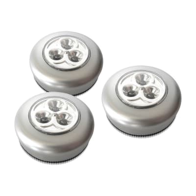 LUZ DE TOQUE X 3 + 9 PILAS AAA GRIS PLASTICO MACROTEL