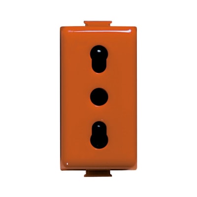 TOMACORRIENTE BIPASO 10/16A 250V 1 MODULO NARANJA MATIX A5180A BTICINO