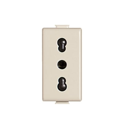 TOMACORRIENTE BIPASO 2X16A+T 250V 1 MODULO MARFIL MATIX A5180 BTICINO