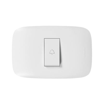 PULSADOR UNIPOLAR TIMBRE 10A 250V NA BLANCO DOMINO SENCIA AP1102 BTICINO