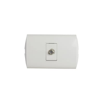 TOMA COAXIAL TV BLANCO CON PLACA BLANCA MODUS STYLE AE2152EB BTICINO